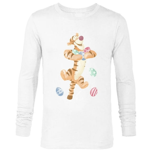 Disney Winnie the Pooh Tigger Easter Egg Bounce - Long Sleeve T-Shirt for Men - Customized-White