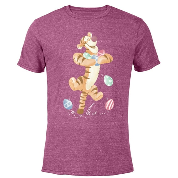 Disney Winnie the Pooh Tigger Easter Egg Bounce - Short Sleeve Blended T-Shirt for Adults - Customized-Purple