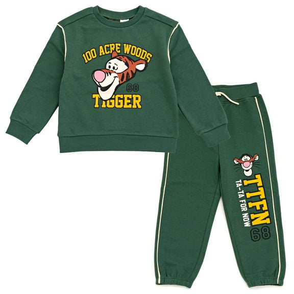 Disney Winnie the Pooh Tigger Fleece Pullover Sweatshirt and Jogger Pants Outfit Set Infant to Little Kid
