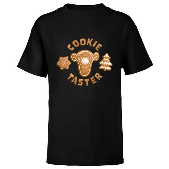 Disney Winnie the Pooh Tigger Gingerbread Cookie Taster - Short Sleeve T-Shirt for Kids - Customized-Black