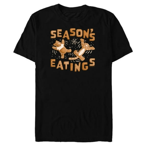 Disney Winnie the Pooh Tigger Gingerbread Season’s Eatings - Short Sleeve Blended T-Shirt for Adults - Customized-Black