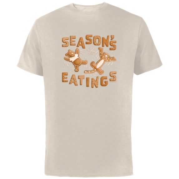 Disney Winnie the Pooh Tigger Gingerbread Season’s Eatings - Short Sleeve Cotton T-Shirt for Adults - Customized-Natural