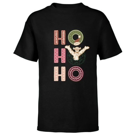 Disney Winnie the Pooh Tigger Ho Ho Ho - Short Sleeve T-Shirt for Kids - Customized-Black