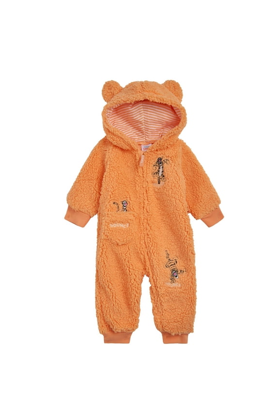 Winnie the Pooh Tigger Newborn Baby Boys Zip Up Coverall Orange 6-9 Months