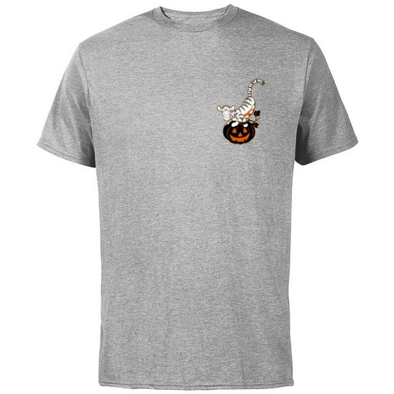 Disney Winnie the Pooh Tigger Pumpkin Halloween - Short Sleeve Cotton T-Shirt for Adults - Customized-Athletic Heather
