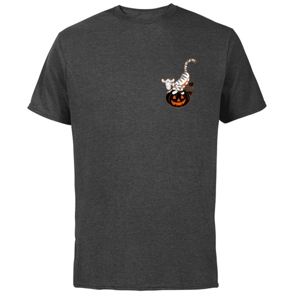Disney Winnie the Pooh Tigger Pumpkin Halloween - Short Sleeve Cotton T-Shirt for Adults - Customized-Charcoal Heather