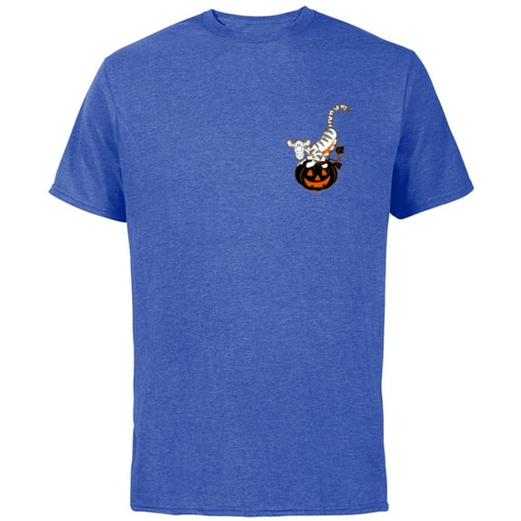 Disney Winnie the Pooh Tigger Pumpkin Halloween - Short Sleeve Cotton T-Shirt for Adults - Customized-Royal Heather