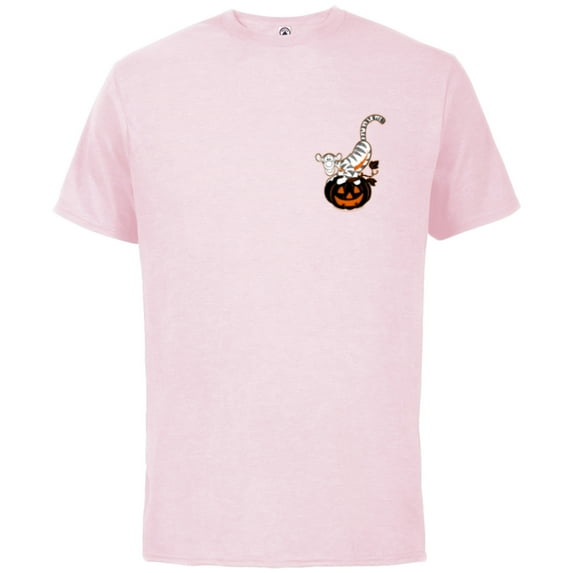 Disney Winnie the Pooh Tigger Pumpkin Halloween - Short Sleeve Cotton T-Shirt for Adults - Customized-Soft Pink