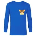 thumbnail image 1 of Disney Winnie the Pooh Tigger Small Block Character Pocket - Long Sleeve T-Shirt for Men - Customized-Navy, 1 of 5