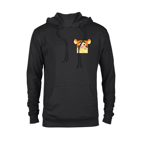 Disney Winnie the Pooh Tigger Small Block Character Pocket - Pullover Hoodie for Adults - Customized-Black