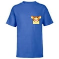 thumbnail image 1 of Disney Winnie the Pooh Tigger Small Block Character Pocket - Short Sleeve T-Shirt for Kids - Customized-Royal, 1 of 5
