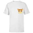 thumbnail image 1 of Disney Winnie the Pooh Tigger Small Block Character Pocket - Short Sleeve T-Shirt for Kids - Customized-White, 1 of 5