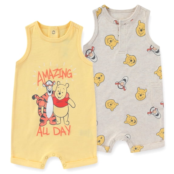 Disney Winnie the Pooh Tigger Tank Top Romper (Baby Boys), 2 Pack, Sizes 3M-9M