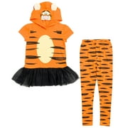 Disney Winnie the Pooh Tigger Toddler Girls Cosplay T-Shirt Dress and Leggings Infant to Little Kid