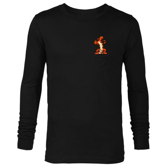 Disney Winnie the Pooh Tigger in My Pocket - Long Sleeve T-Shirt for Men - Customized-Black
