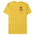 thumbnail image 1 of Disney Winnie the Pooh Tigger in My Pocket - Short Sleeve Blended T-Shirt for Adults - Customized-Yellow, 1 of 5