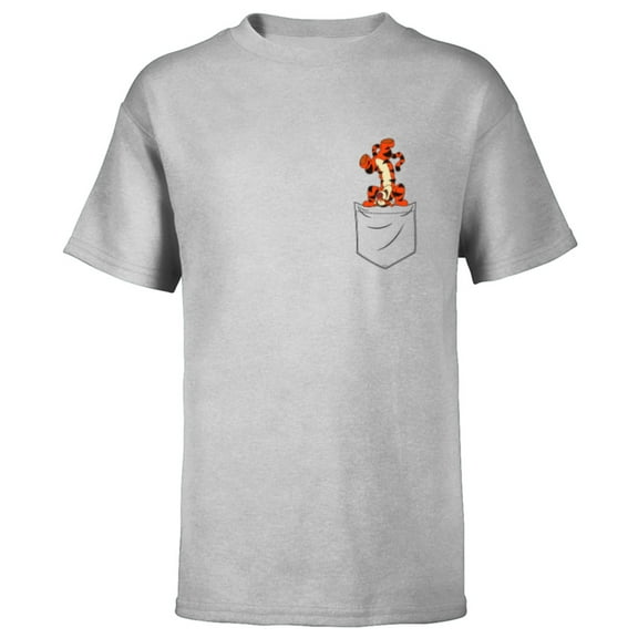 Disney Winnie the Pooh Tigger in My Pocket - Short Sleeve T-Shirt for Kids - Customized-Athletic Heather