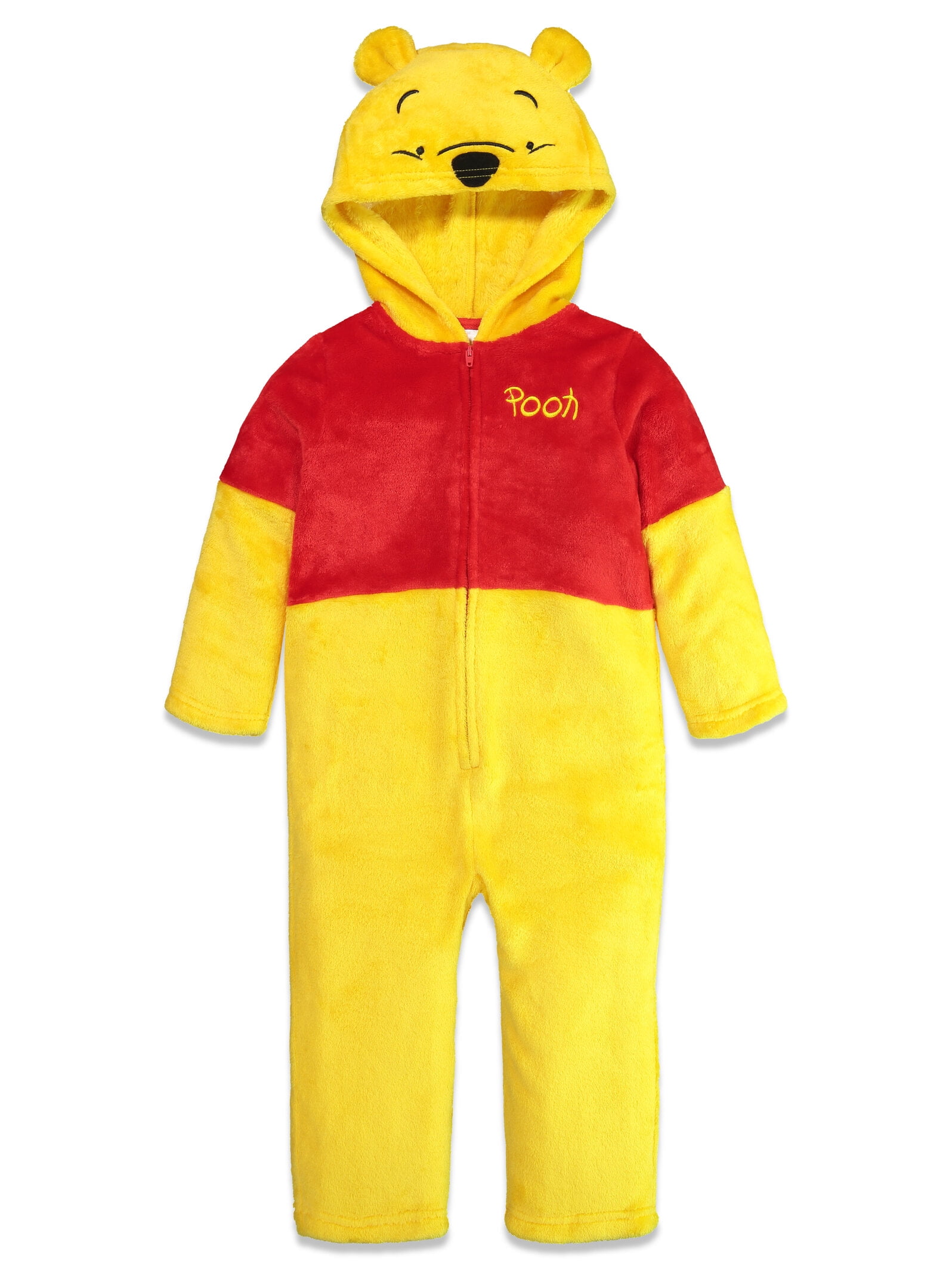 Disney Winnie the Pooh Toddler Boys Fleece Zip Up Coverall Newborn to Big Kid
