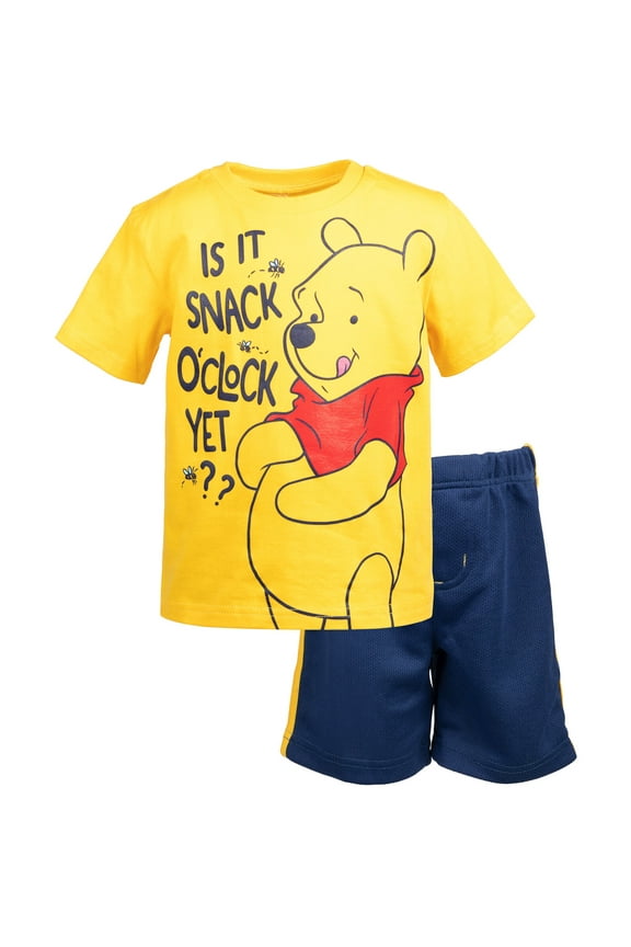 Winnie the Pooh Toddler Boys T-Shirt and Mesh Shorts Outfit Set Toddler