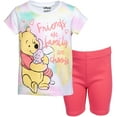 thumbnail image 1 of Disney Winnie the Pooh Toddler Girls T-Shirt and Bike Shorts Outfit Set Infant to Toddler, 1 of 5