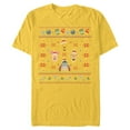 thumbnail image 1 of Disney Winnie the Pooh Ugly Christmas Sweater - Short Sleeve Blended T-Shirt for Adults - Customized-Yellow, 1 of 5