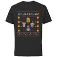 thumbnail image 1 of Disney Winnie the Pooh Ugly Christmas Sweater - Short Sleeve Cotton T-Shirt for Adults - Customized-Black, 1 of 5