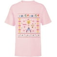 thumbnail image 1 of Disney Winnie the Pooh Ugly Christmas Sweater - Short Sleeve T-Shirt for Kids - Customized-Soft Pink, 1 of 5