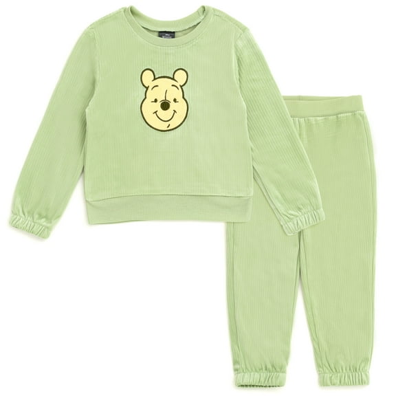 Disney Winnie the Pooh Velour Sweatshirt and Jogger Pants Outfit Set Infant to Little Kid