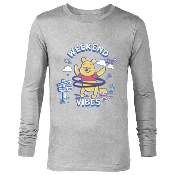 Disney Winnie the Pooh Weekend Vibes Pure Fun - Long Sleeve T-Shirt for Men - Customized-Athletic Heather
