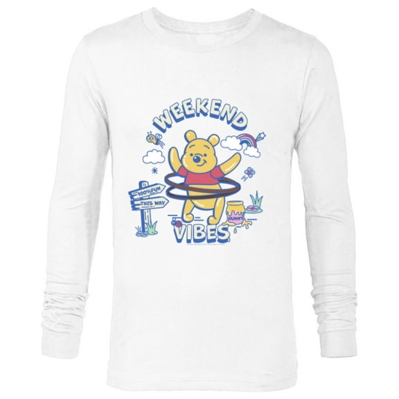 Disney Winnie the Pooh Weekend Vibes Pure Fun - Long Sleeve T-Shirt for Men - Customized-White