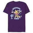 thumbnail image 1 of Disney Winnie the Pooh Weekend Vibes Pure Fun - Short Sleeve Blended T-Shirt for Adults - Customized-Purple, 1 of 5