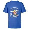 thumbnail image 1 of Disney Winnie the Pooh Weekend Vibes Pure Fun - Short Sleeve T-Shirt for Kids - Customized-Royal, 1 of 5