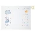 thumbnail image 1 of Disney Winnie the Pooh White, Yellow, Aqua Milestone Baby Blanket, 1 of 6