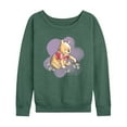 thumbnail image 1 of Disney - Winnie the Pooh - Winnie Floral - Women's Lightweight French Terry Long Sleeve Shirt, 1 of 4