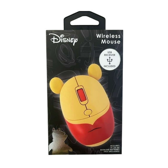 Disney Winnie the Pooh Wireless Mouse USB Receiver, Portable Design