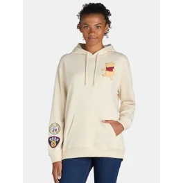 Pooh^_^ Winnie the Pooh Women's Quarter Zip Print Fleece Sweatshirt