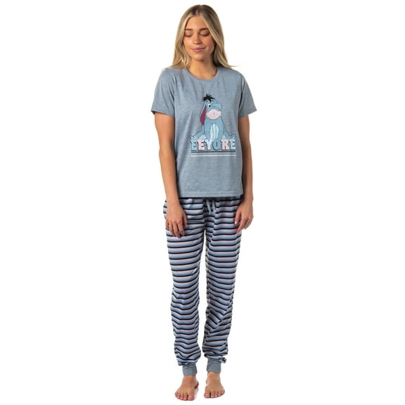 Disney Winnie-the-Pooh Women's Eeyore Character Jogger Sleep Pajama Set