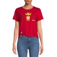 thumbnail image 1 of Disney Winnie the Pooh Women's Line Up Short Sleeve Tie Front Fashion T-Shirt, 1 of 5