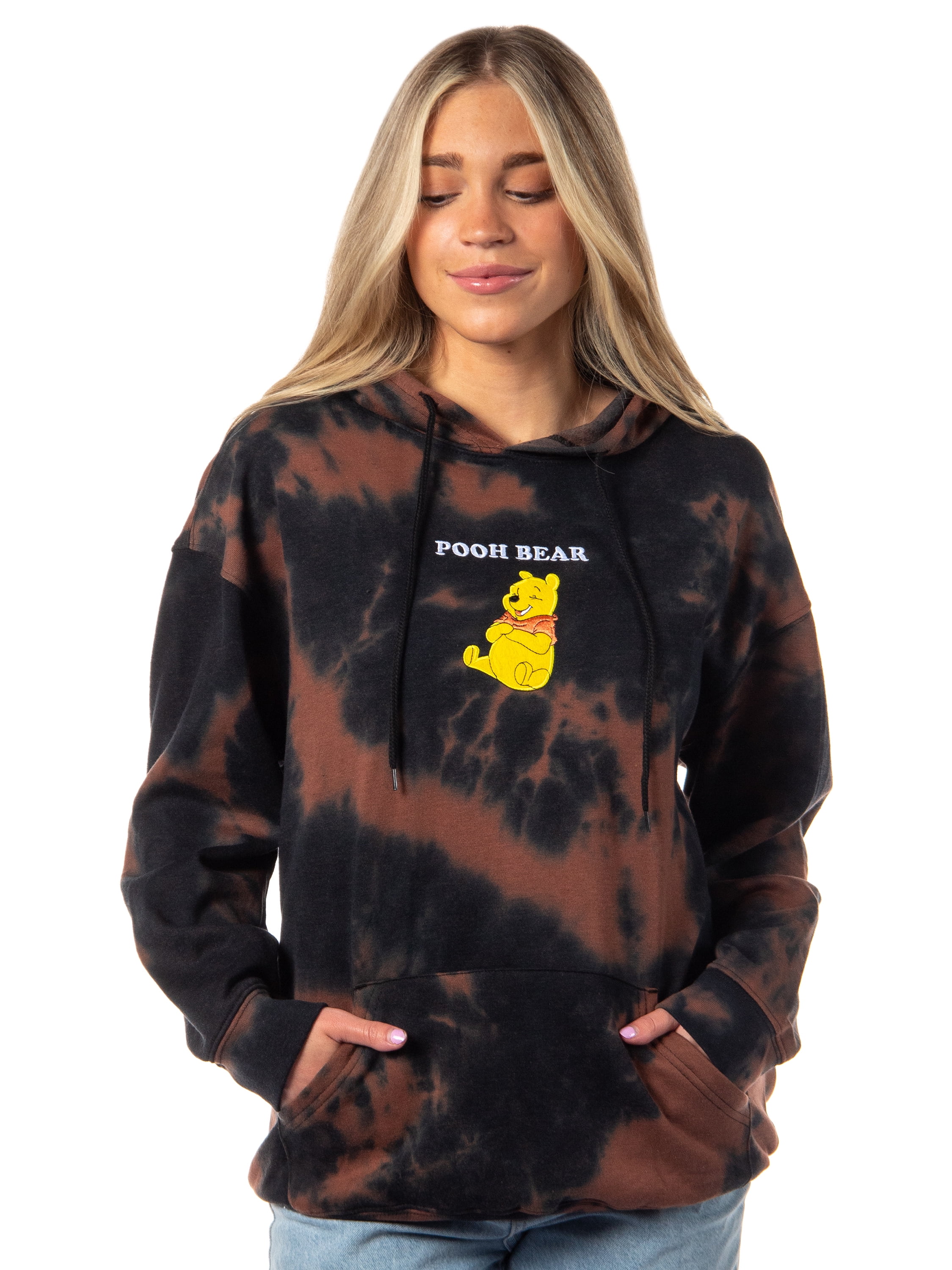 Disney WinniethePooh Womens' Pooh Bear Embroidered TieDye Hoodie