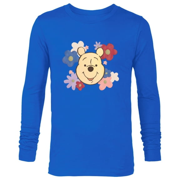 Disney Winnie the Pooh and Flowers Too - Long Sleeve T-Shirt for Men - Customized-Navy