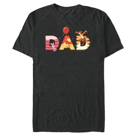 Disney Winnie the Pooh and Friends Dad Father’s Day Birthday - Short Sleeve Blended T-Shirt for Adults - Customized-Dark Heather