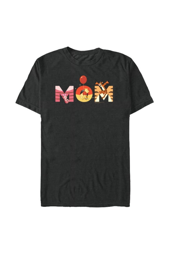 Winnie the Pooh and Friends Mom Mother’s Day Birthday - Short Sleeve Blended T-Shirt for Adults - Customized-Dark Heather