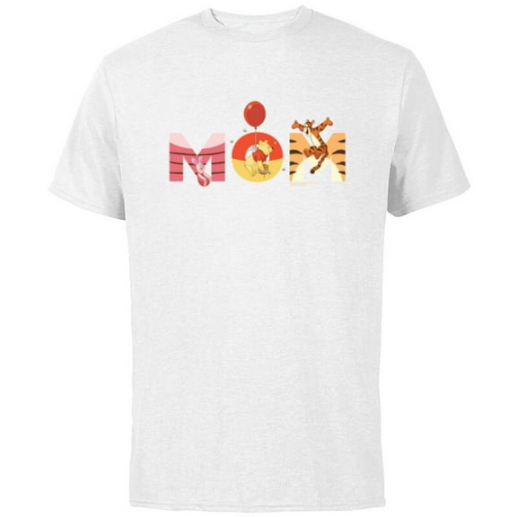 Disney Winnie the Pooh and Friends Mom Mother’s Day Birthday - Short Sleeve Cotton T-Shirt for Adults - Customized-White
