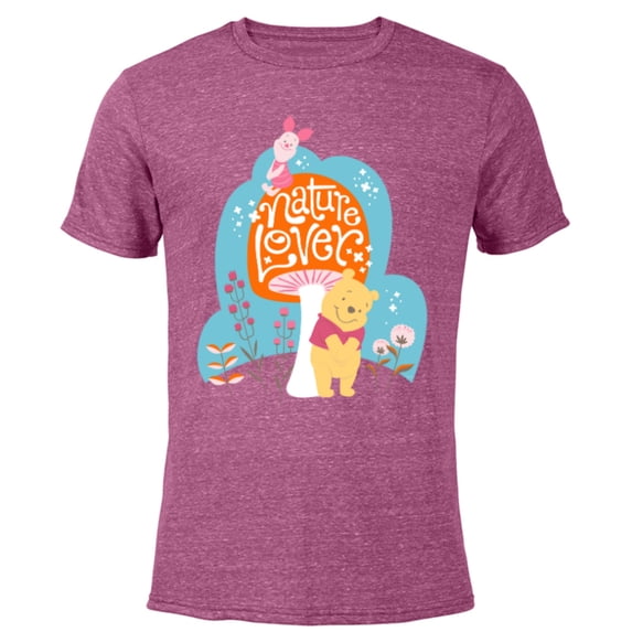 Disney Winnie the Pooh and Piglet Nature Lover - Short Sleeve Blended T-Shirt for Adults - Customized-Purple