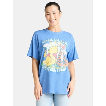 Disney Winnie the Pooh Acid Wash Graphic Tee, Sizes XXS-XXL, Women’s