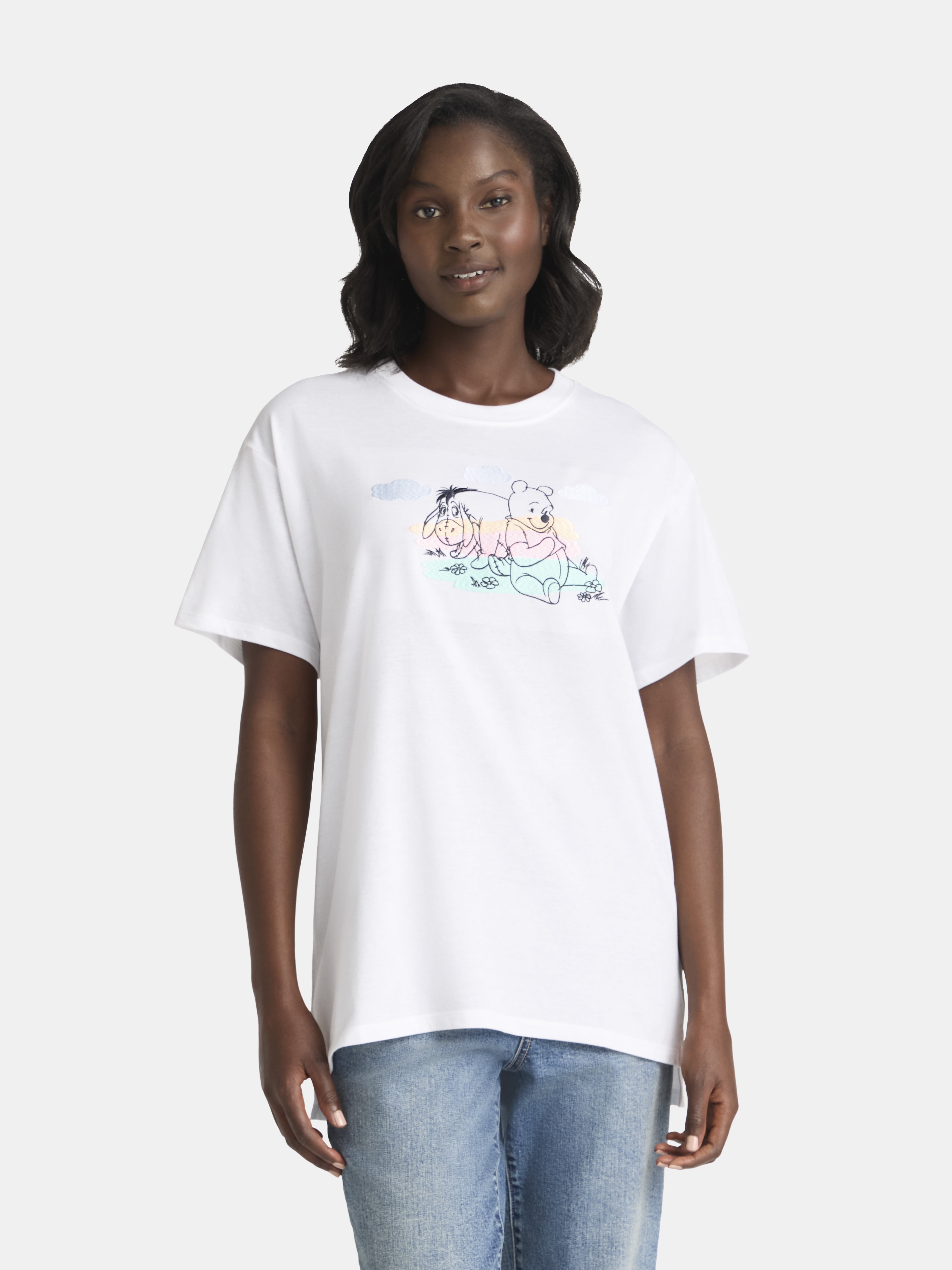 Winnie the Pooh Women's Graphic Tee with Short Sleeves, Sizes XXS-XXL