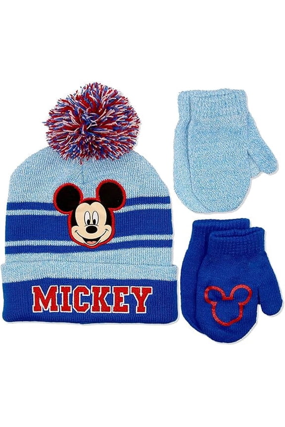 Winter Hat and Glove Set- for Toddlers/Little girls (Fits Age 2-7) Perfect Winter Accessory