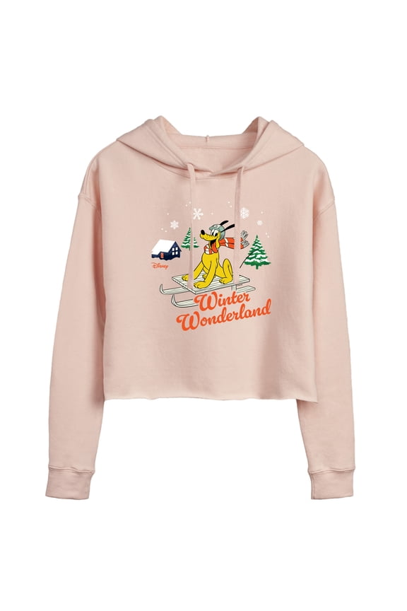 - Winter Wonderland - Juniors Cropped Pullover Hoodie