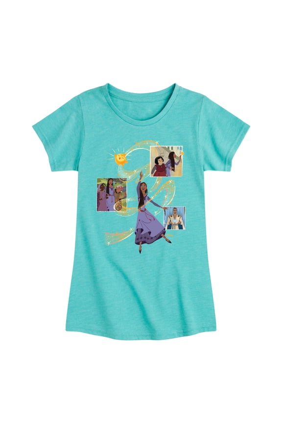 Wish - Asha And Friends - Toddler & Youth Girls Short Sleeve Graphic T-Shirt