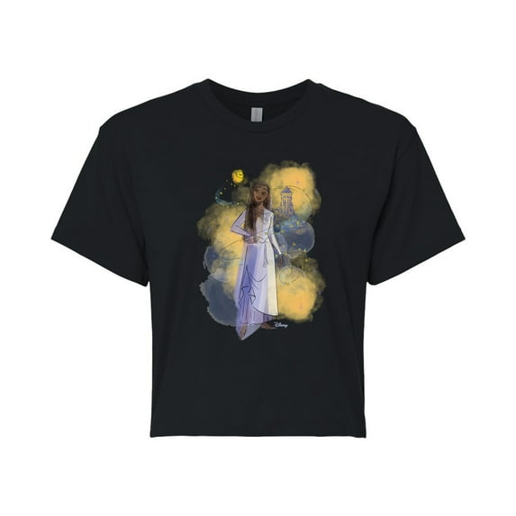 Disney Wish - Asha And Star - Juniors Cropped Cotton Blend T-Shirt